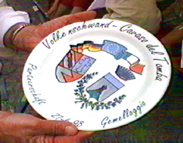 Erinnerungsteller anl��lich der Partnerschaftsfeier